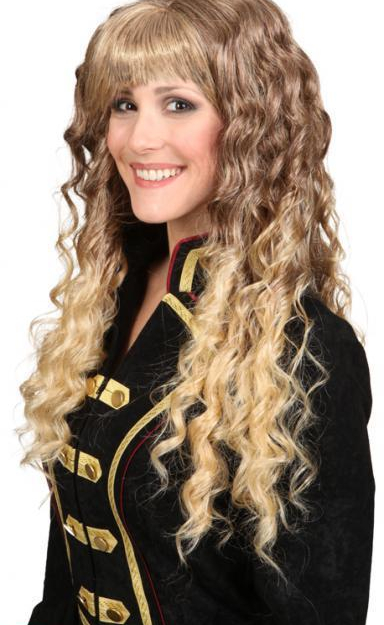 Langhaar-Perücke, gelockt 058-32214